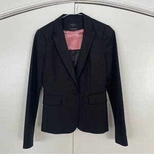 RW&CO. Black Fitted Blazer with Pink Lining ladies size 0